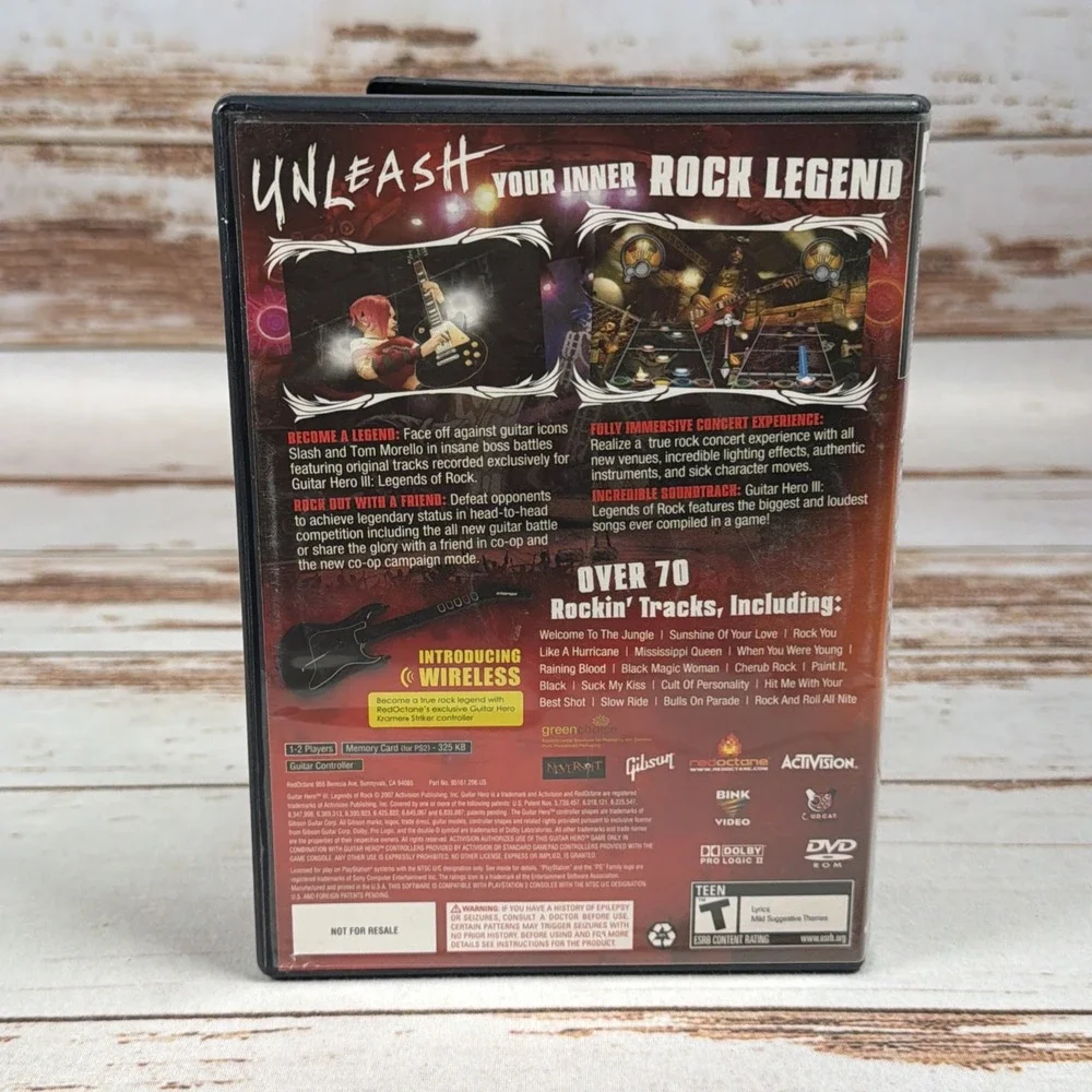 Guitar Hero lll 3: Legends of Rock (Playstation 2 PS2, 2007) Complete Manual CIB